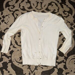 Cream Button-Up Cardigan